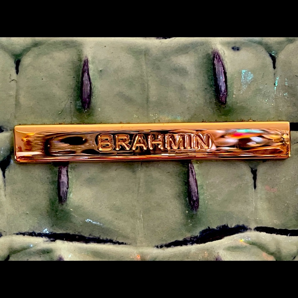 A Brahmin croc bag and matching wallet